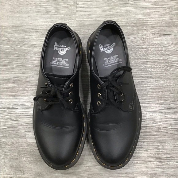 Dr. Martens Vegan 1461 Oxford Shoes Black Felix Rub Off Unisex Women’s 6 Men’s 5 - Picture 3 of 9